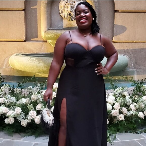 Floor length formal black dress - Picture 1 of 2